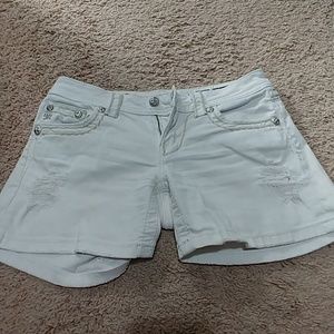 White Miss Me shorts